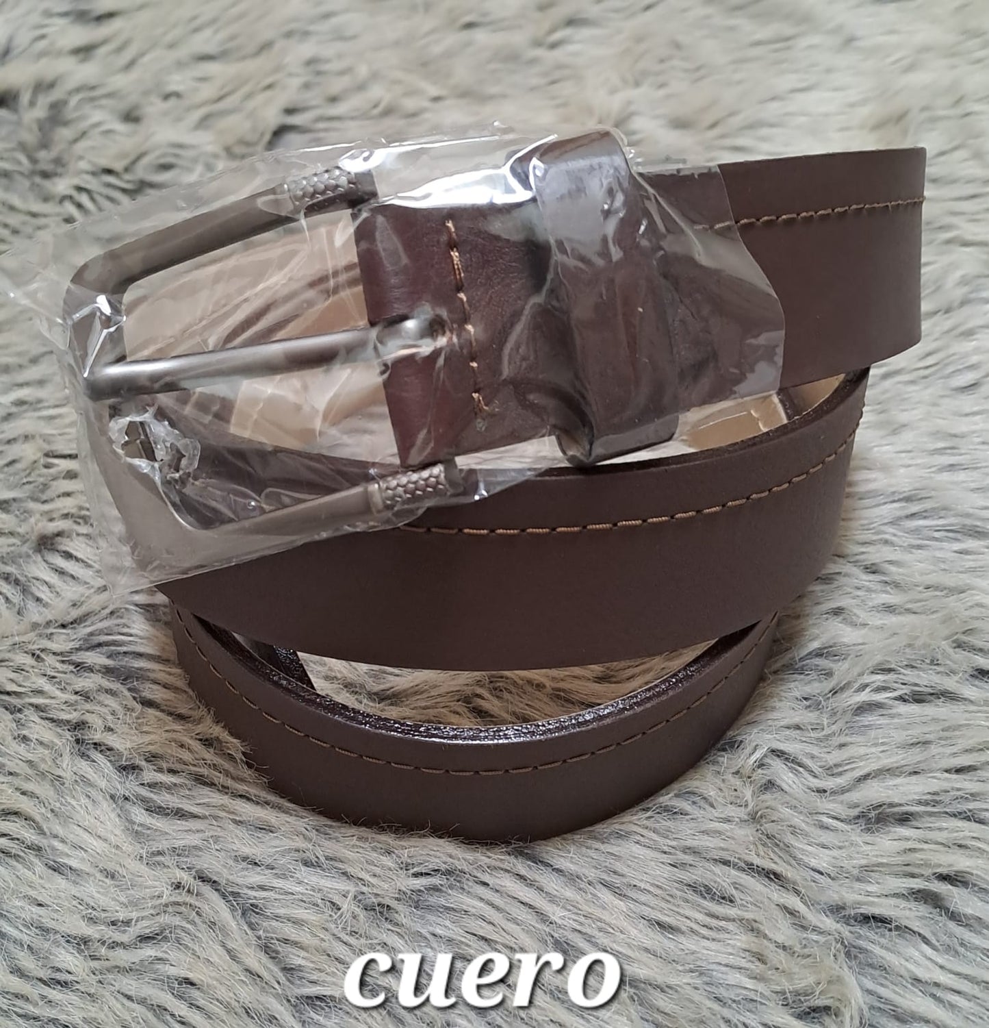 Correa de Cuero Genuino para Hombre en Color Café