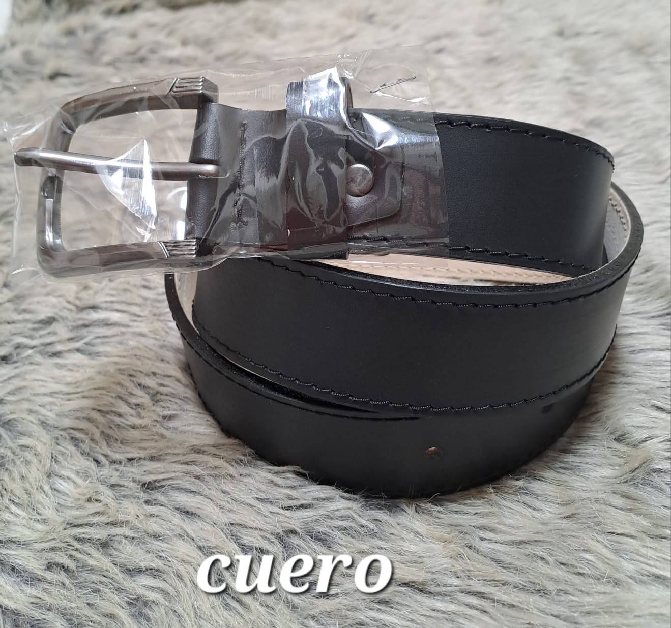 Correa de Cuero Sport para Hombre en Color Negro